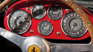 Car dashboard red gauges photorealism - free technology wallpaper