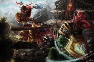 Man sword armor hill castle - a painting of a man free wallpaper