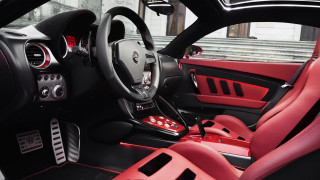 Red black car interior red - panfuturism free wallpaper