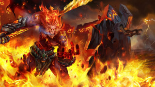 Demonic demon sword blazing scene - a demonic demon free wallpaper