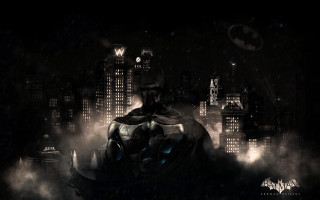 Batman rainy city night fullmoon - the rain in a city free wallpaper