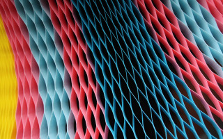 Colorful paper sculpture yellow blue - the top of it free wallpaper