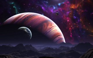 Space planet stars moon milky - planet free wallpaper