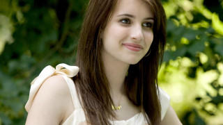 Woman white dress necklace outdoors - pretty free wallpaper