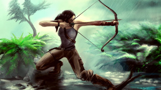 Man archer forest bow arrow - a digital painting of a man free wallpaper