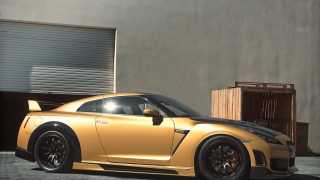Yellow sports car garage roller - a yellow sports car free wallpaper
