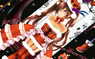 Santa gothic anime alice prin - a red hat free wallpaper