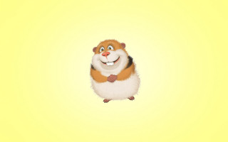 Cartoon hamster smile tie yellow - verdadism free wallpaper