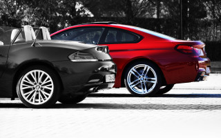 Red car black car street - a black car free wallpaper
