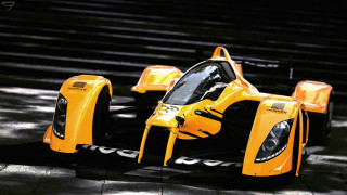 Yellow race car grass bleachers - a yellow race car free wallpaper