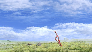 Large metal object grassy field - a grassy field free wallpaper