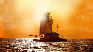 Boat sky clouds sunset water - arthur pan free wallpaper