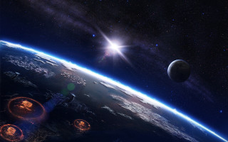 Space station satellite star planet - a space station free wallpaper