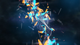 Colorful abstract background small objects - octane renderer free wallpaper