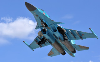 Fighter jet blue sky clouds 16 - inside free wallpaper