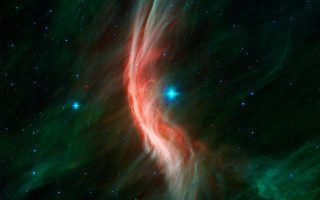 Space angel flag planet star - object in the middle free wallpaper