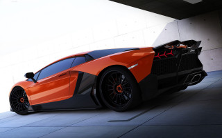 Orange sports car garage white - nice free wallpaper