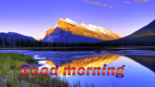 Mountain lake sky nature sunrise - good free wallpaper