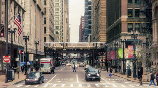 Busy city street pedestrian crossing 2 - busy free wallpaper