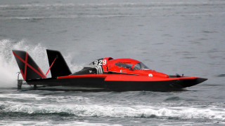Red black boat wave precisionism - eric dinyer free wallpaper