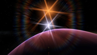 Bright star planet star sky - a star in the middle of it free wallpaper