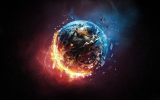 Fire smoke planet space art - a picture of a planet free wallpaper