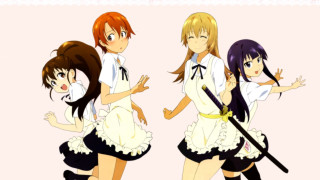 Anime girls short skirts white - white shirt free wallpaper