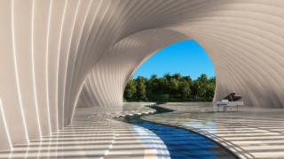 Piano pool structure urban hypermodern - hypermodernism free wallpaper