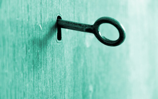 Black handle green door beach 2 - free minimalism wallpaper