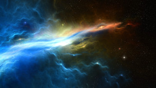 Colorful space star aurora milkyway - a matte painting free wallpaper for desktop