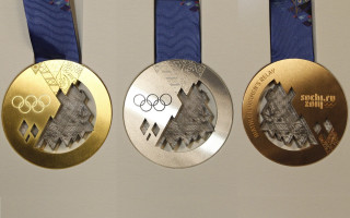 Olympic medals gold mountain blue - olympic free wallpaper