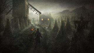 Forest windmill building lantern game - concept art free wallpaper