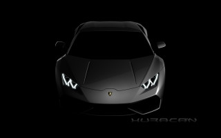 Black lamb car white logo - headlight free wallpaper