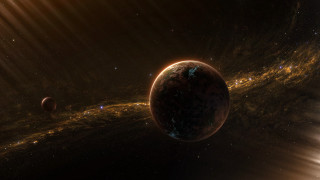 Planet star aurora moon light - a bright star in the foreground free wallpaper