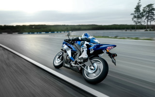Motorcycle driving cloudy day forest - the road free wallpaper