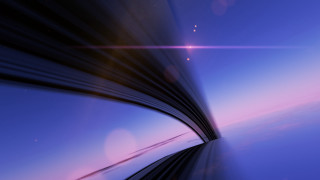 Blurry blue sky star bright - a star in the middle of it free wallpaper