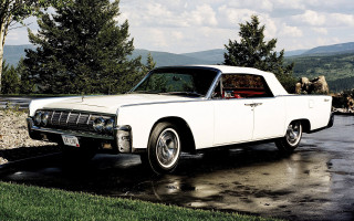White car mountain outdoors 1960s - a wet road free wallpaper