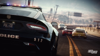 Police car city street motion - a police car free wallpaper