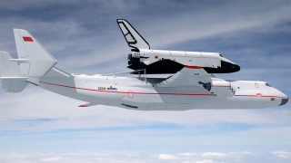 Large jetliner space shuttle cloudy - a space shuttle free wallpaper