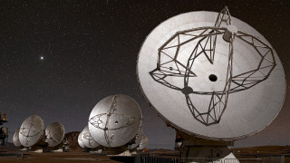 Satellite dishes night sky stars 5 - star free wallpaper for desktop