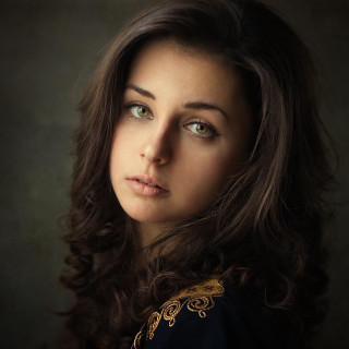 Woman long hair blue shirt 9 - portrait photography free wallpaper