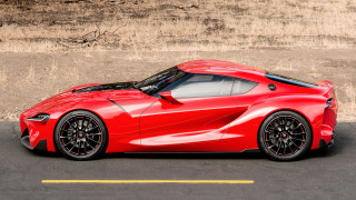 Red sports car parking lot 55 - side profile free wallpaper