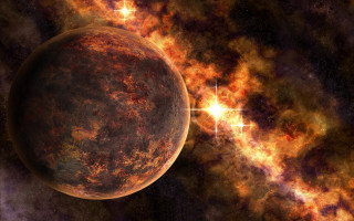 Planet star background fireworks aurora - planet free wallpaper