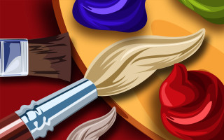 Painting brush paint palette american - professional digital painting free wallpaper