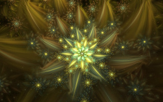 Star center fractals christmas glow - object free wallpaper