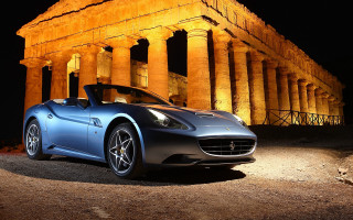 Blue sports car neoclassical night - exekia free wallpaper