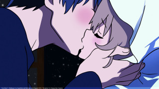 Couple kissing in air stars - bálint kiss free wallpaper