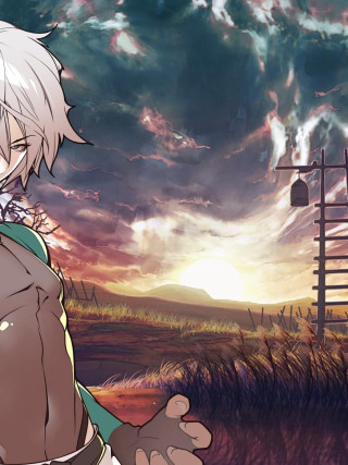 Anime white hair green shirt - armin hansen free wallpaper