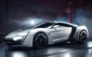 White sports car smoke cobra - door free wallpaper