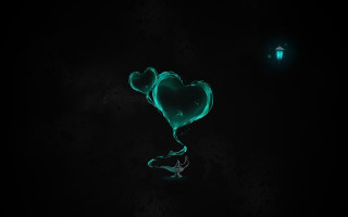 Heart balloon glowing butterfly hatsune - balloon free wallpaper